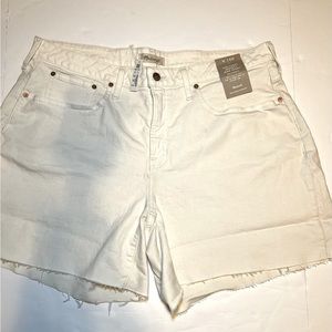 NWT Madewell Size 16W Off-White Cream Curvy Perfect Jean Short Stretch 5"L